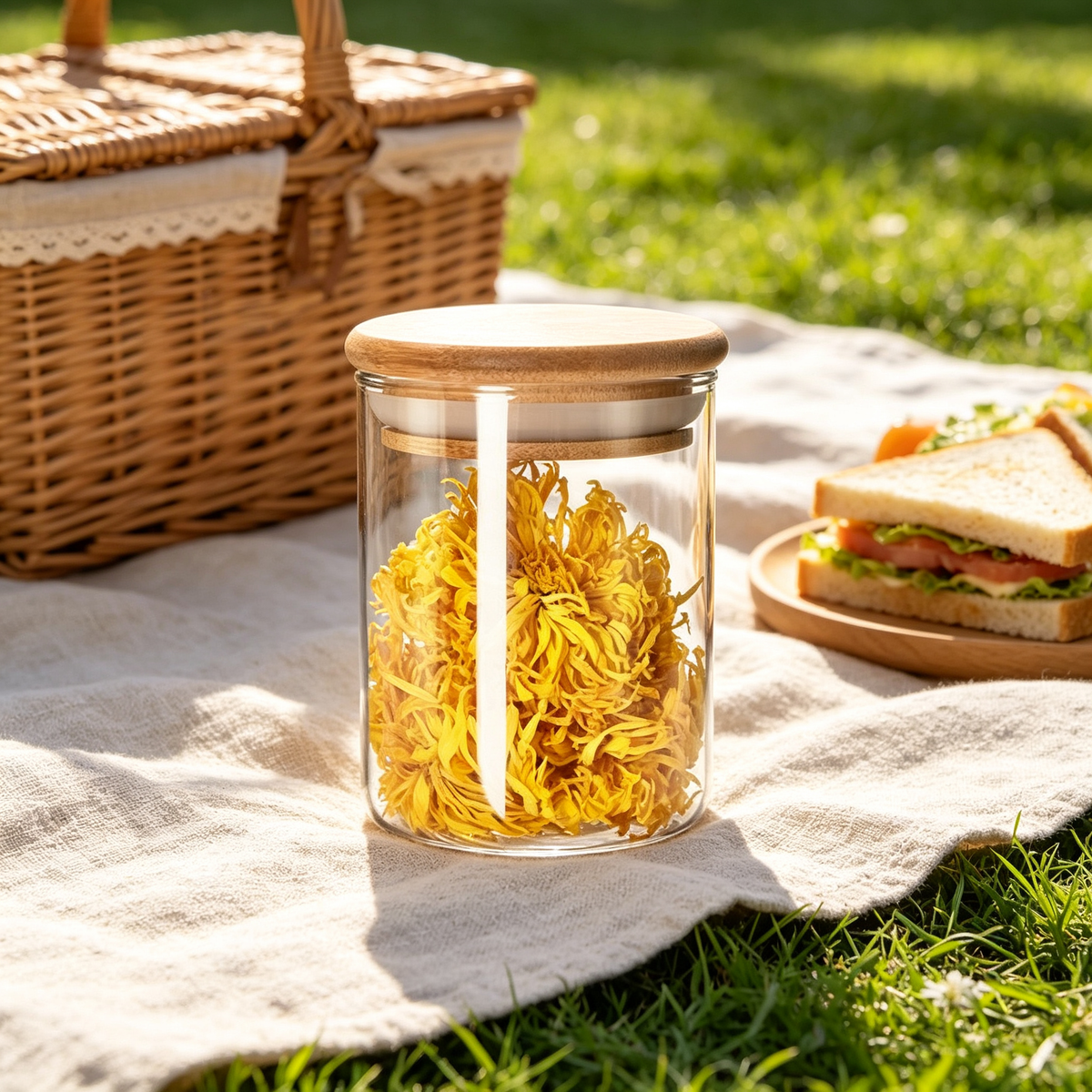 ๐ฟ Storage Jar | Clear Glass Design | Kitchen Organization | Home Lovers | Natural Wooden Charm
