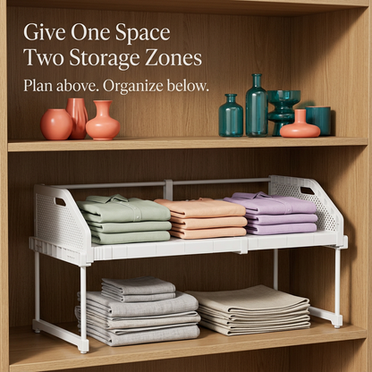 Upper and lower cabinet storage zones