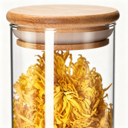🌿 Storage Jar | Clear Glass Design | Kitchen Organization | Home Lovers | Natural Wooden Charm