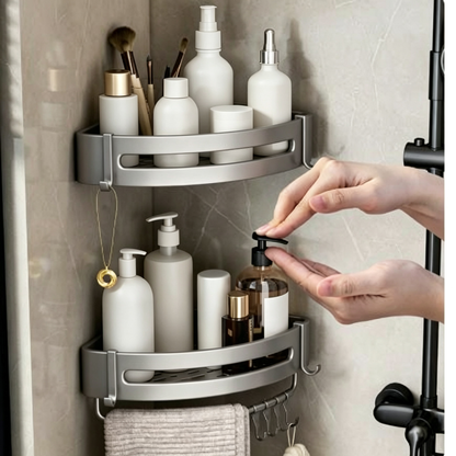 🛁 Bathroom Organizer | Rust-Resistant Metal | Shower Corner | Homeowners | Space-Saving Design