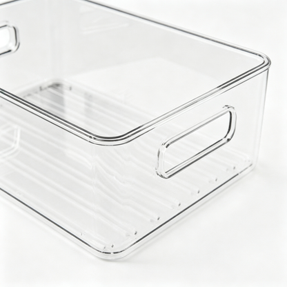🧺 Clear Organizer | Transparent Plastic | Home Storage | Organization Lovers | Easy-Grip Design