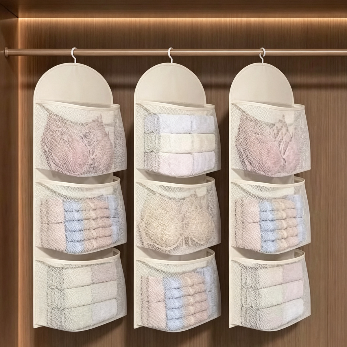 🧺 Hanging Organizer | Breathable Mesh Fabric | Door Storage | Home Lovers | Space-Saving Pocket Design