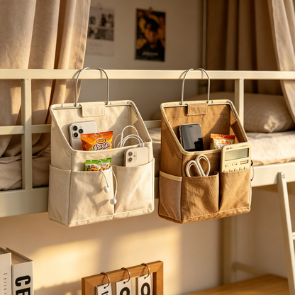 🧺 Hanging Organizer | Cotton Linen Fabric | Wall Storage | Home Lovers | Multi-Pocket Space Saver